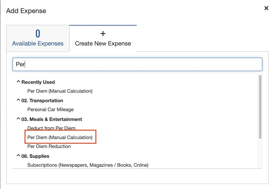 The Add Expense window appears.