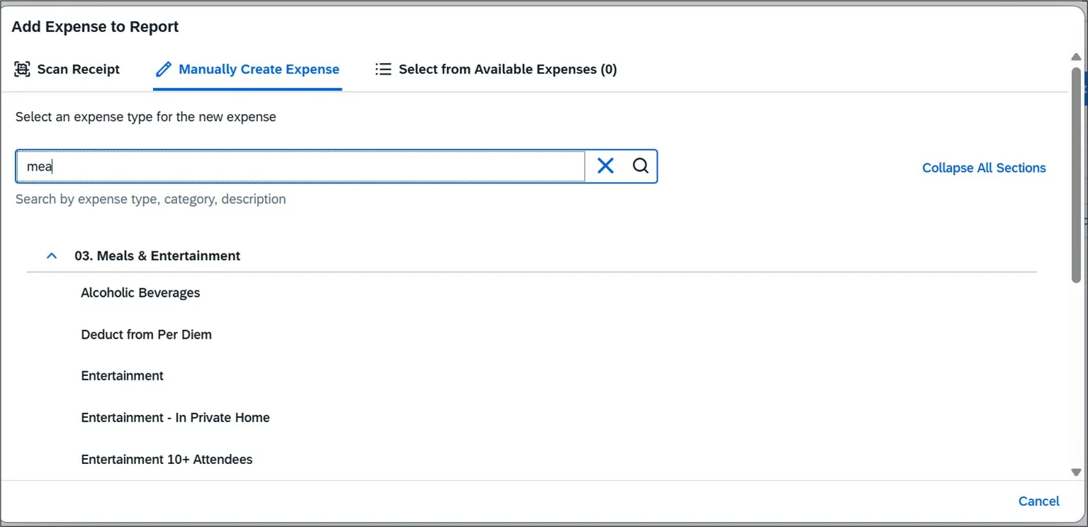 Expense Type