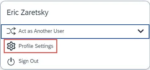 From your Profile icon, navigate to Profile Settings. 