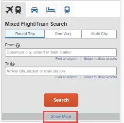 Click Show More in the Search section.