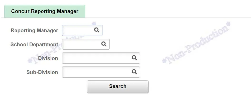 In ARC, navigate to the NavBar > Columbia Specific > Concur > Setup > Concur Reporting Manager Setup.