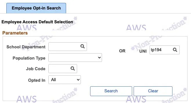 In ARC, navigate to the NavBar > Columbia Specific > Concur > Setup > Employee Access Defaults. 